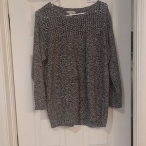 Black, gray, white sweater